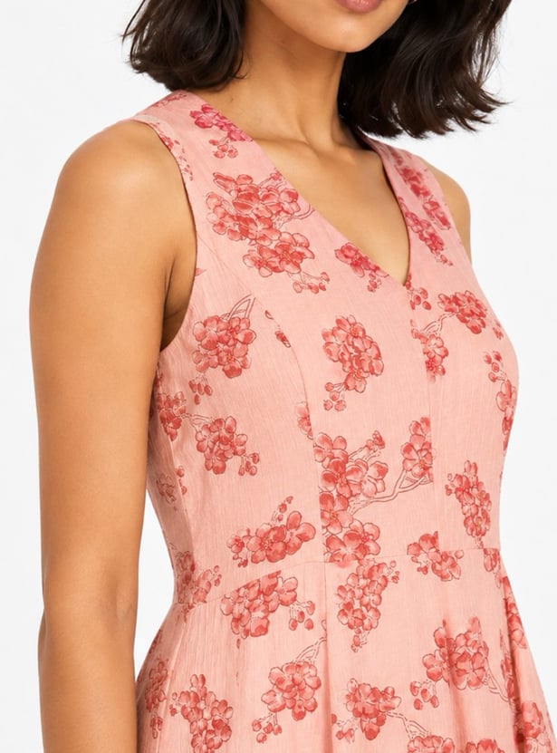 Women Floral Print Fit & Flare Dress