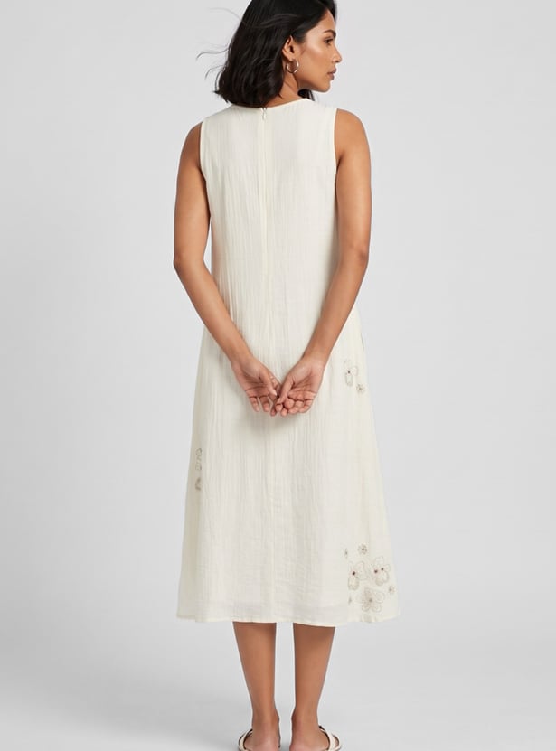 Women Embroidered Midi Dress