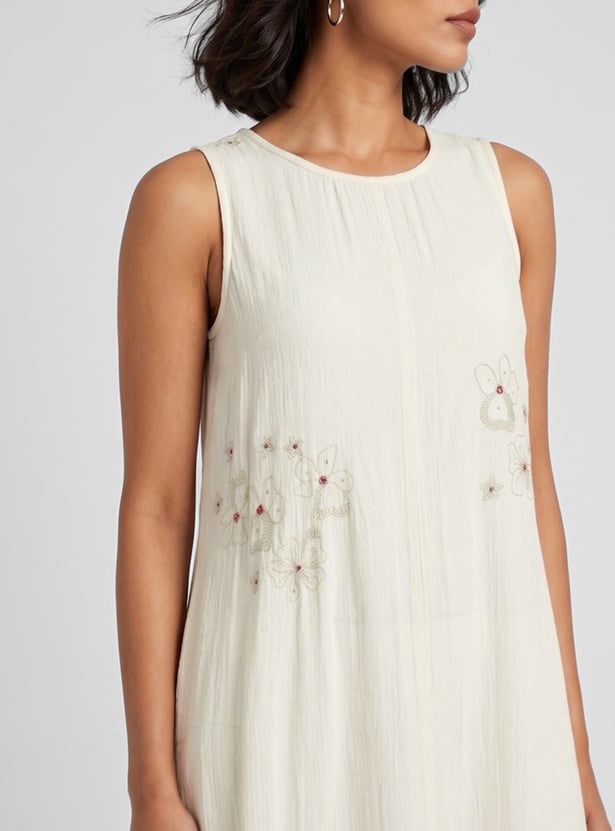 Women Embroidered Midi Dress