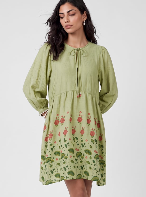 Women Printed A-line Dress