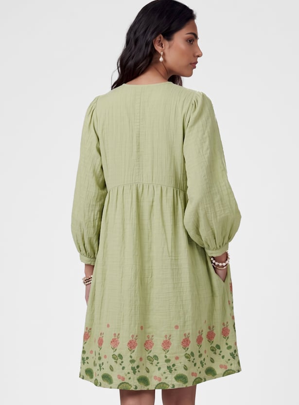 Women Printed A-line Dress