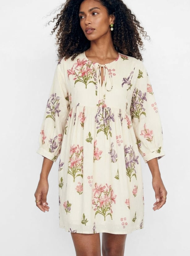 Women Floral Print A-line Dress
