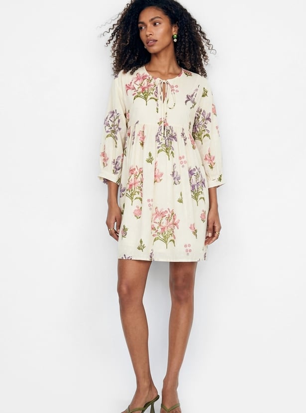 Women Floral Print A-line Dress