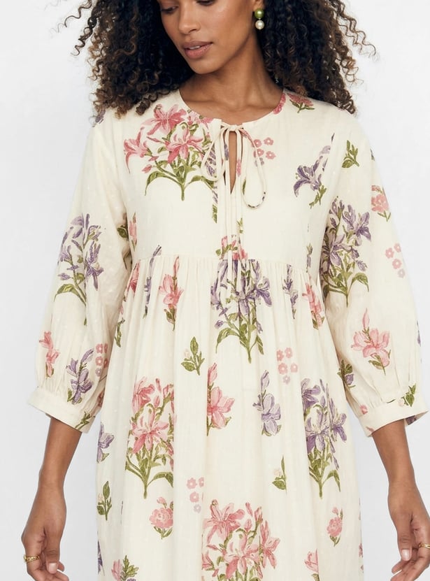 Women Floral Print A-line Dress