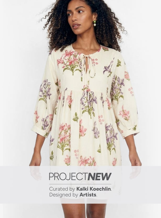Women Floral Print A-line Dress