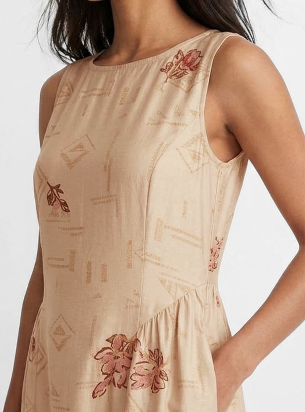 Women Floral Print A-line Dress