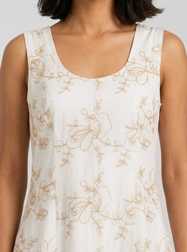 Women Embroidered A-line Ethnic Dress