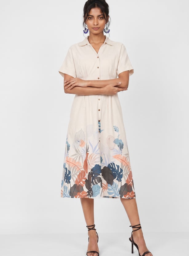 Women Printed Shirt Dress