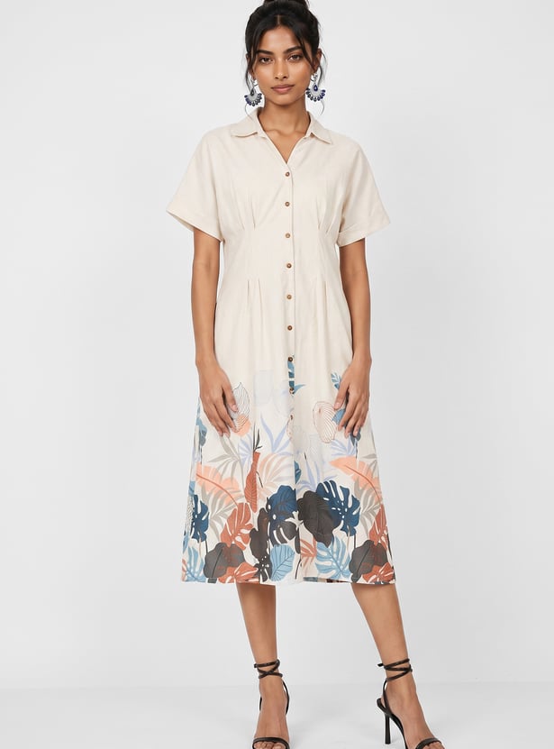 Women Printed Shirt Dress