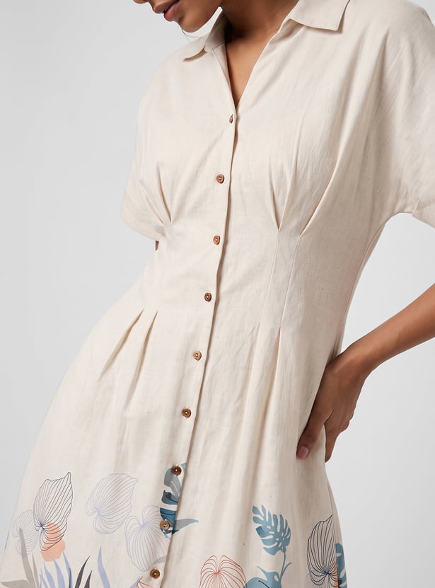 Women Printed Shirt Dress