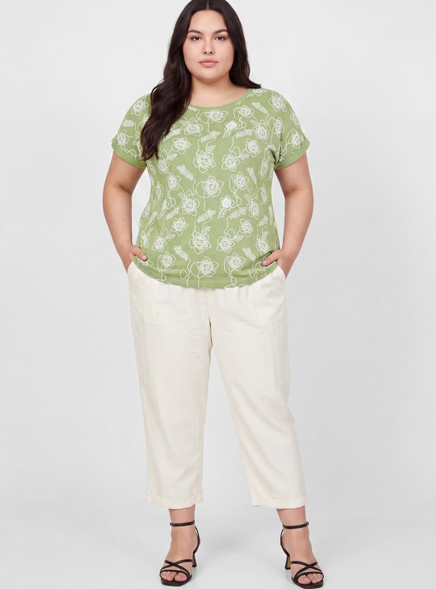 Women Floral Print T-shirt