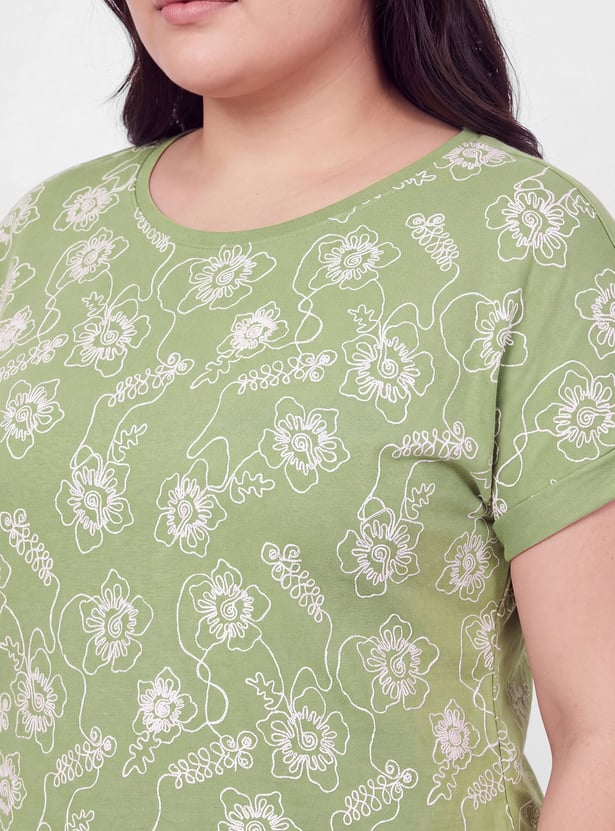 Women Floral Print T-shirt