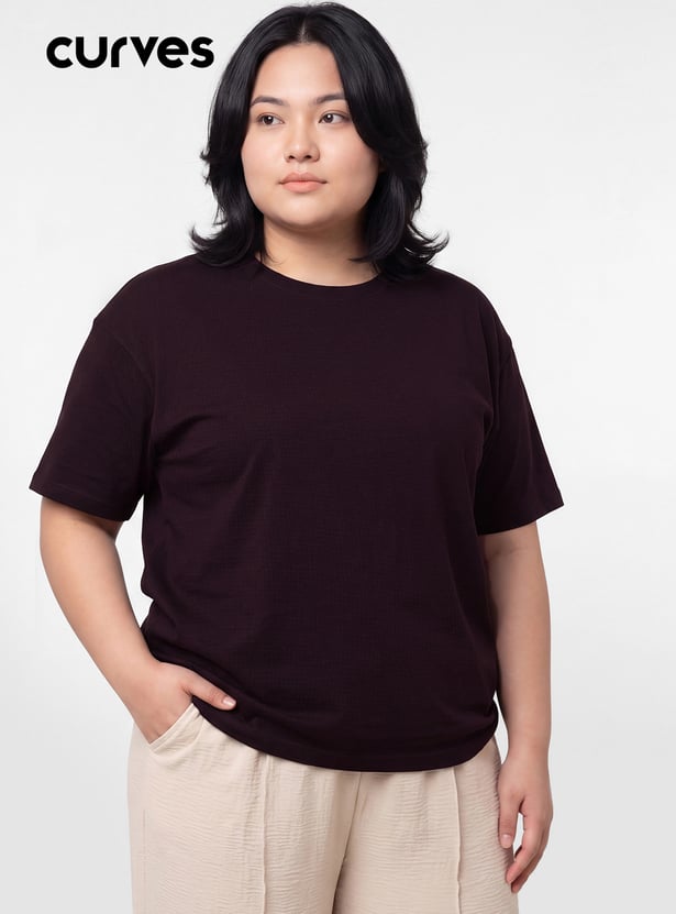 Women Textured T-shirt