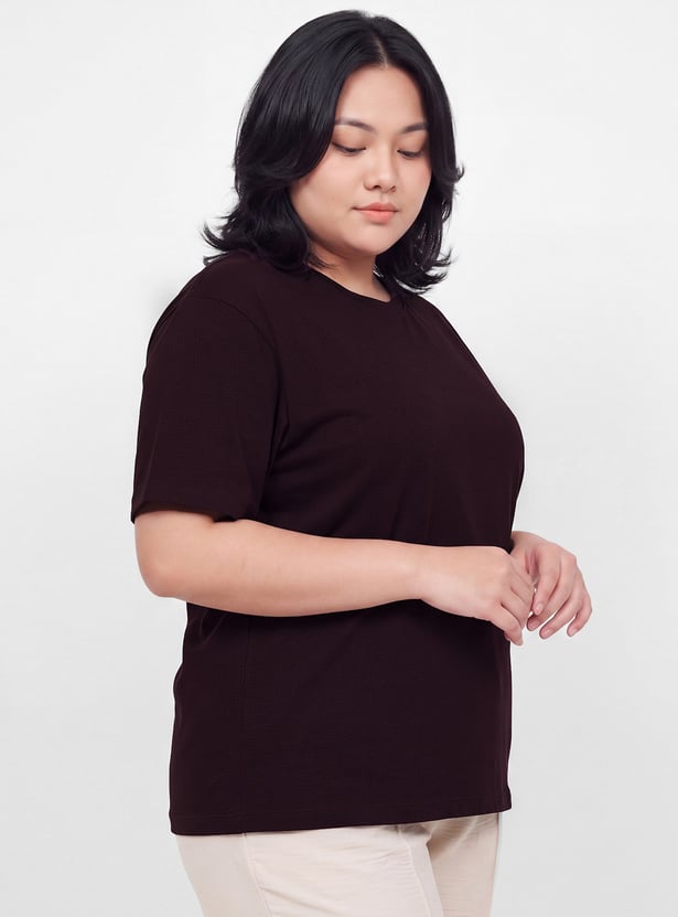 Women Textured T-shirt