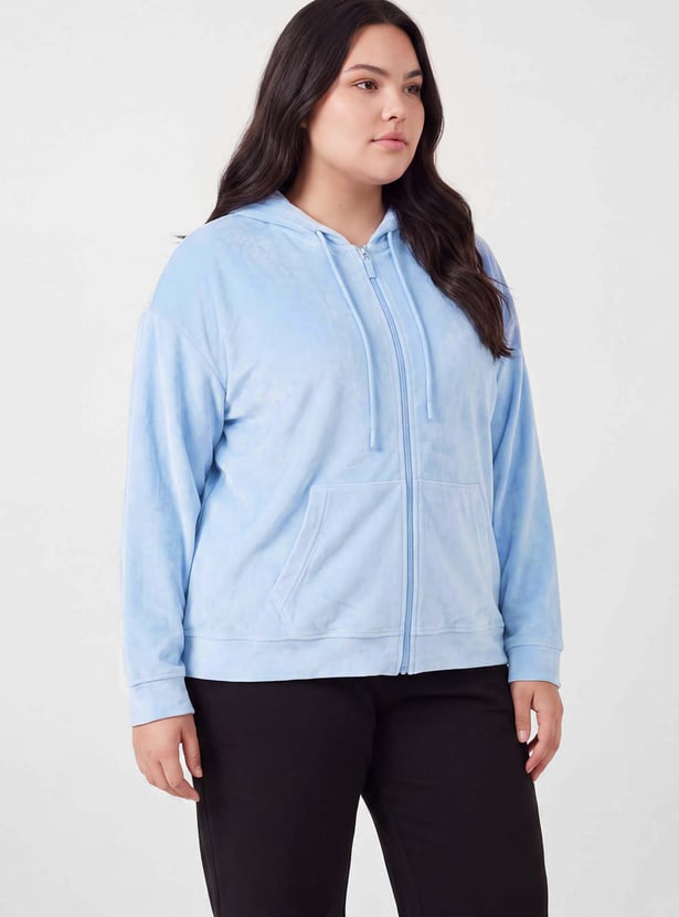 Women Solid Hooded Jacket