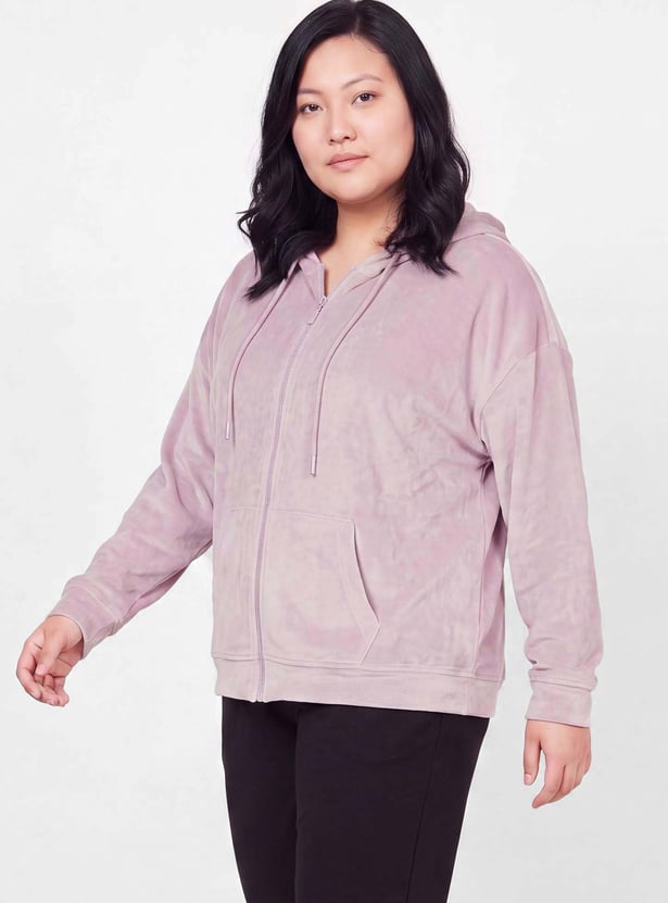 Women Solid Hooded Jacket