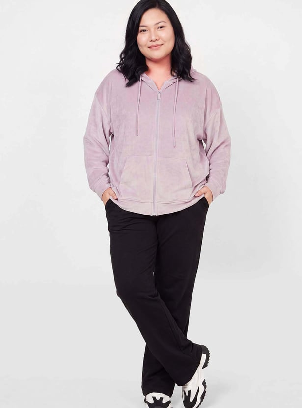 Women Solid Hooded Jacket