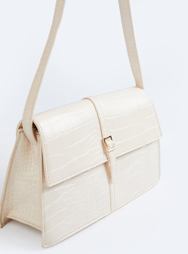 Women Croc Design Shoulder Bag