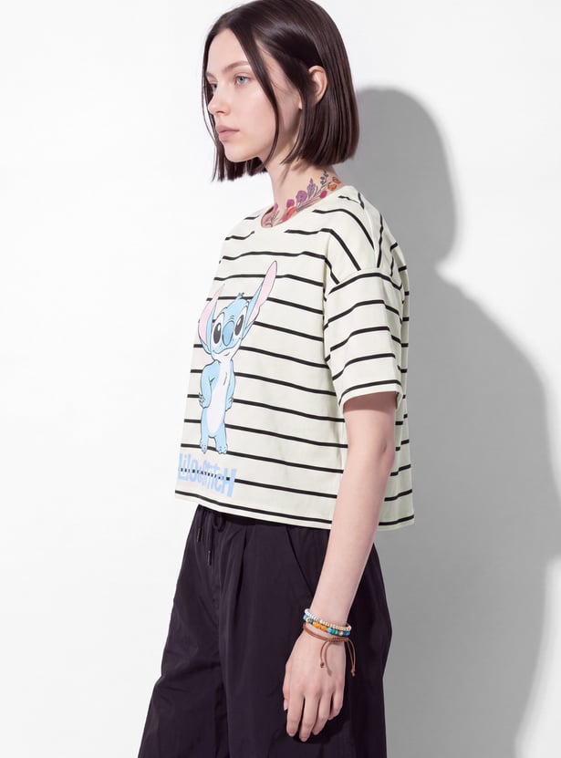 URB_N Women Boxy Lilo & Stitch T-shirt