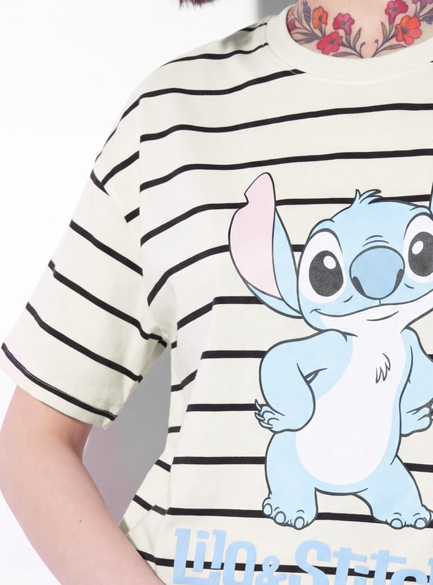 URB_N Women Boxy Lilo & Stitch T-shirt
