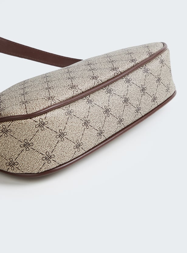 Women Printed Shoulder Bag with Scarf