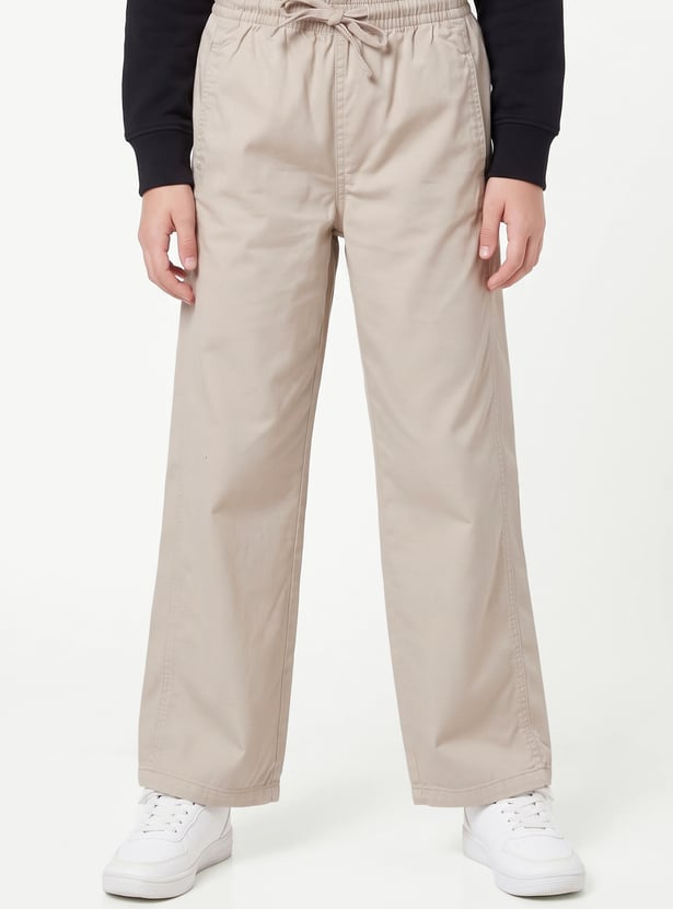 Girls Solid Trousers