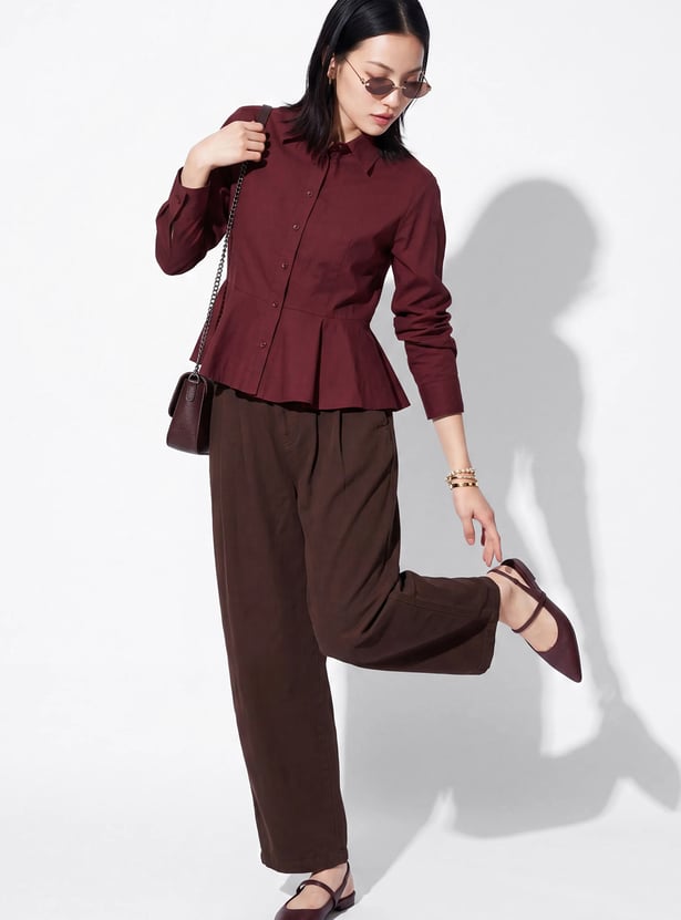 URB_N Women Peplum Shirt