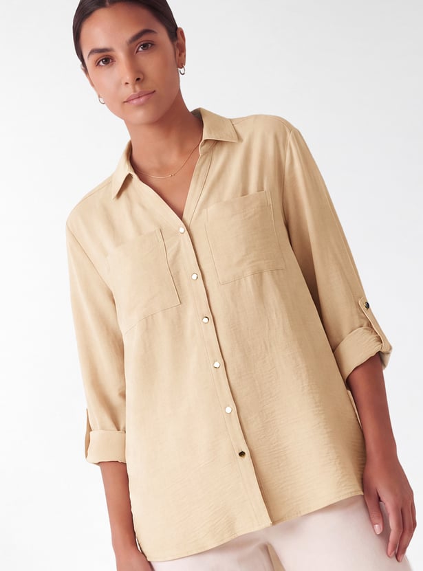Women Oversized Drop Shoulder Shirt
