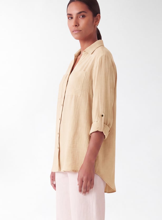 Women Oversized Drop Shoulder Shirt