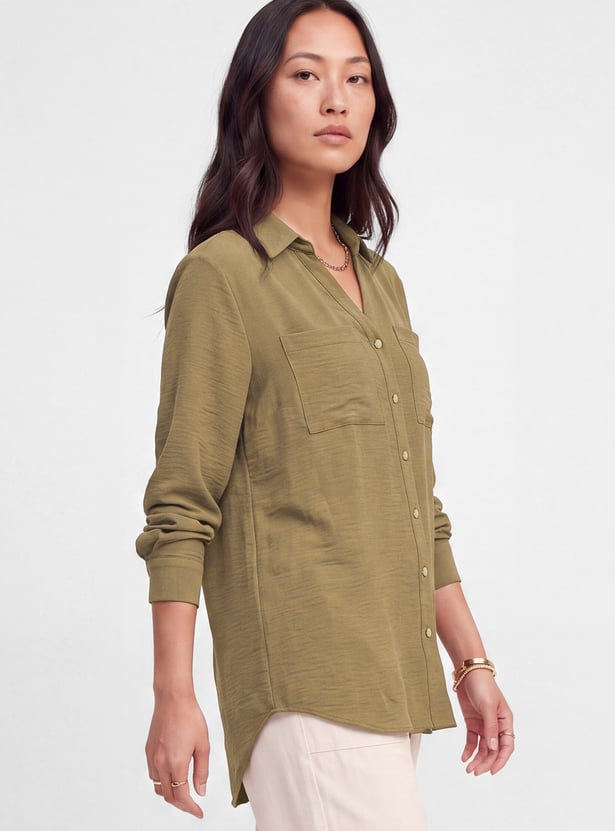 Women Oversized Drop Shoulder Shirt