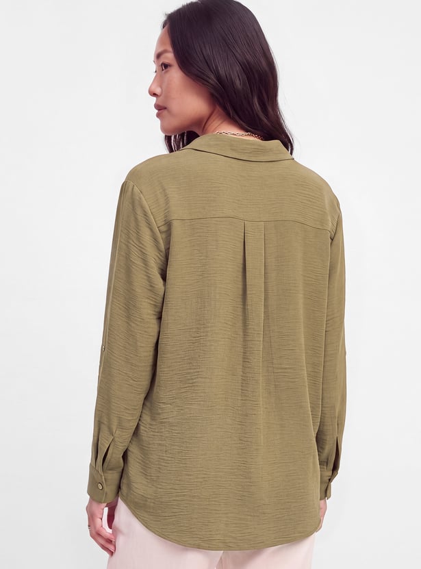 Women Oversized Drop Shoulder Shirt