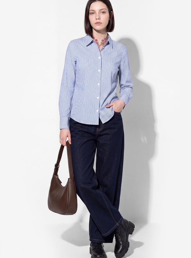 URB_N Women Striped Shirt