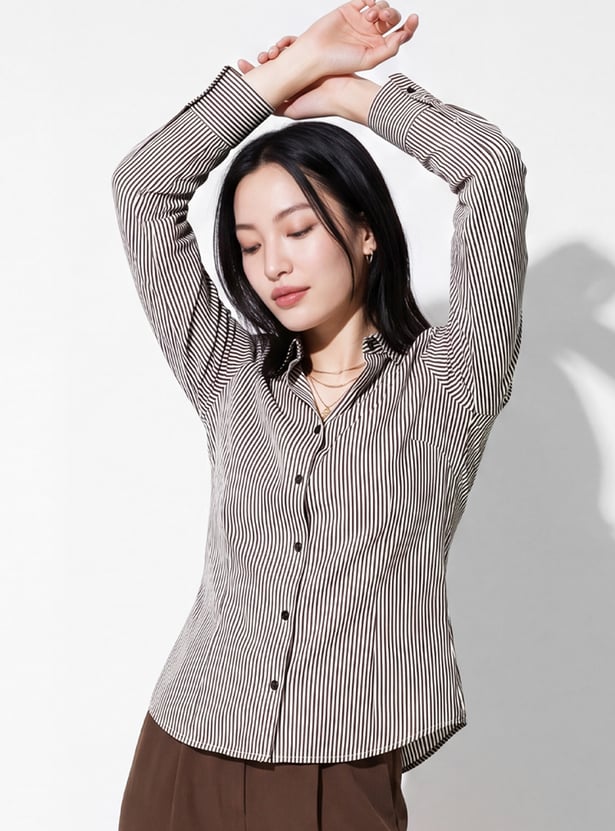 URB_N Women Striped Shirt