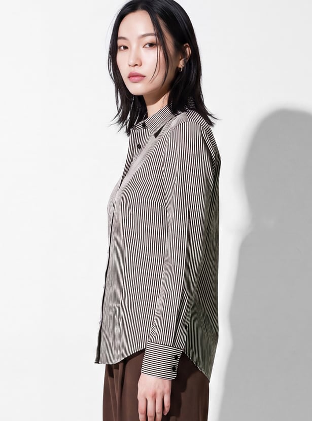 URB_N Women Striped Shirt