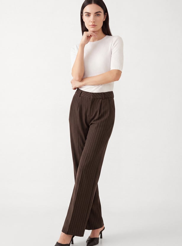 URB_N Women Striped Trousers
