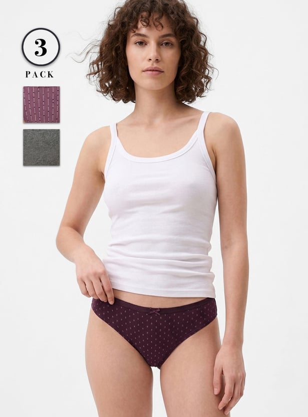 Women Assorted Bikini Panties - Pack of 3
