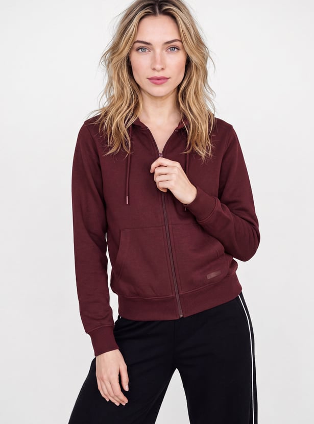 Women Solid Hooded Jacket