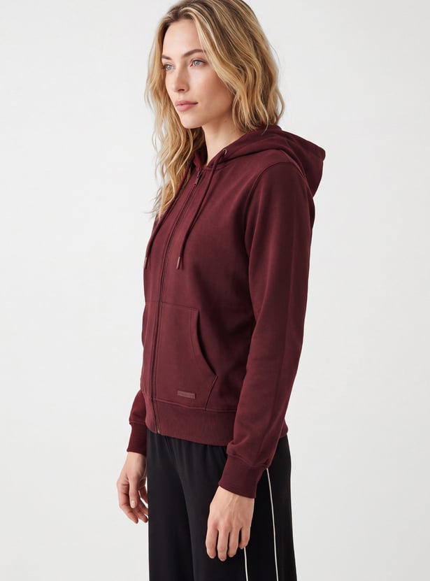 Women Solid Hooded Jacket