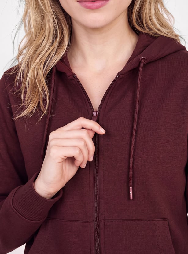 Women Solid Hooded Jacket