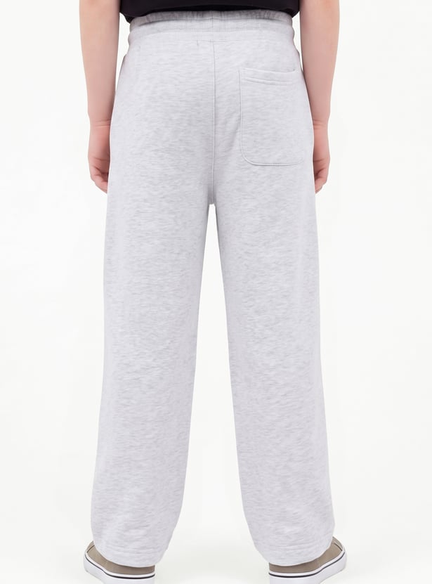 Boys Solid Loose-Fit Track Pants