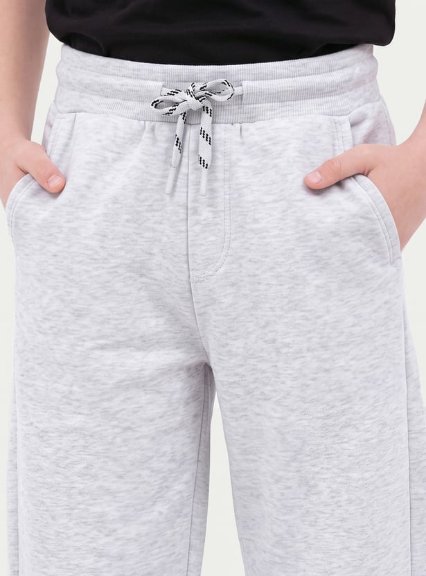 Boys Solid Loose-Fit Track Pants