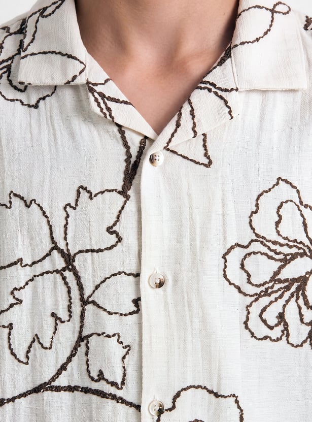 Boys Floral Print Resort Shirt