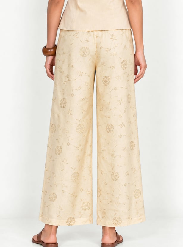 Women Floral Print Palazzos