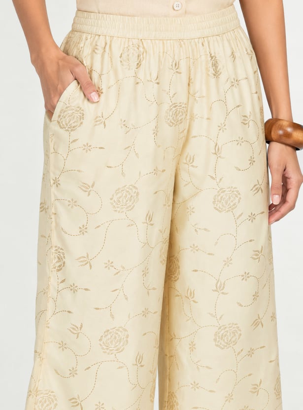 Women Floral Print Palazzos