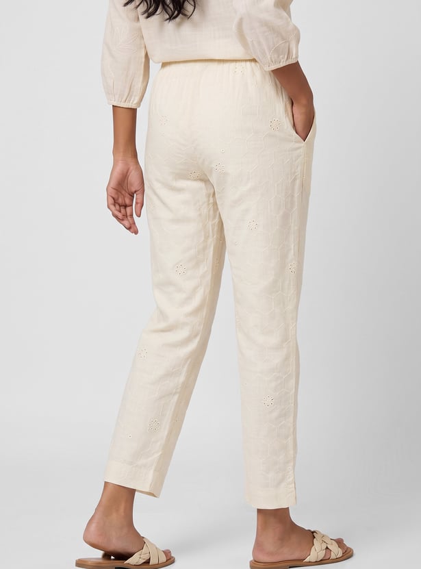 Women Embroidered Straight Pants