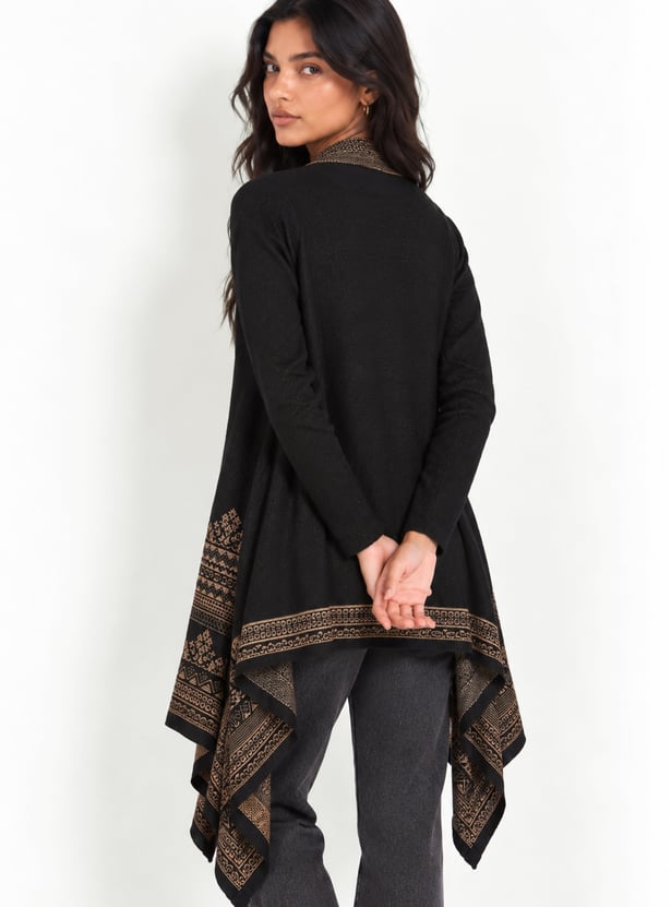 Women Jacquard Waterfall Shrug