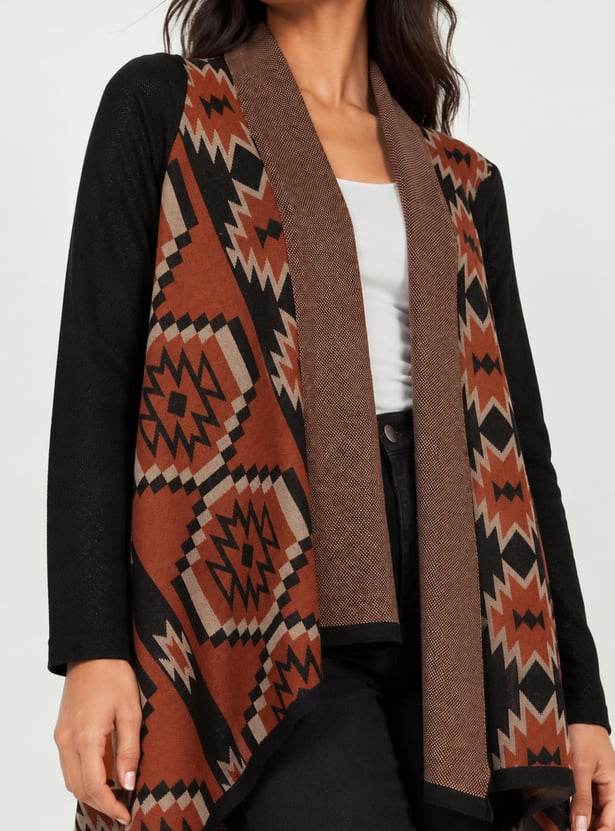 Women Knitted Waterfall Shrug