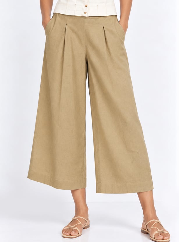 Women Pleated Culottes
