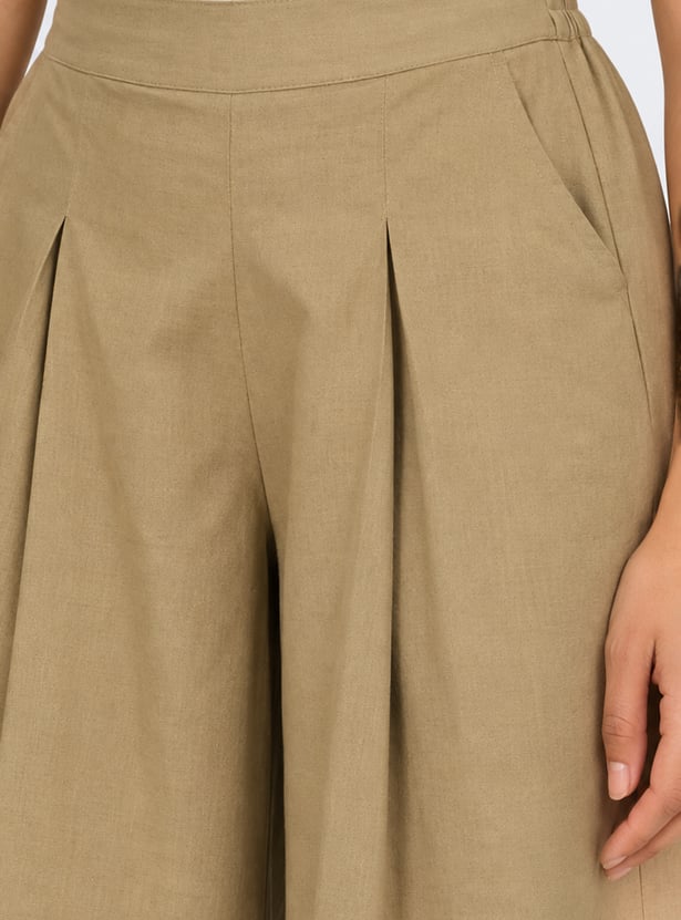 Women Pleated Culottes