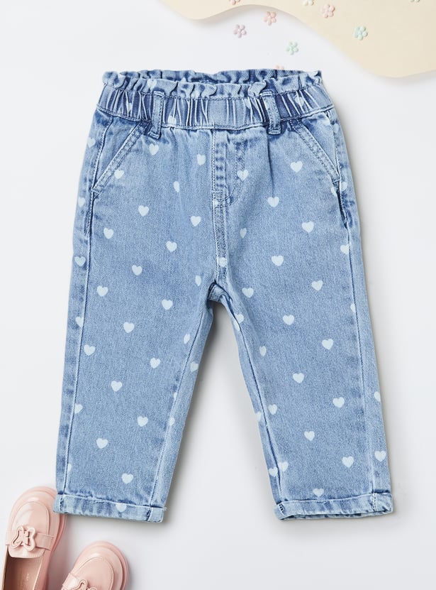 Girls Printed Jeans
